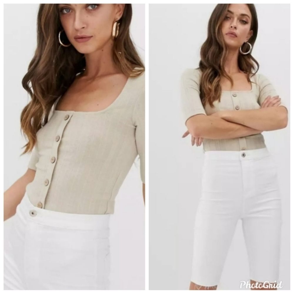 Rewind Ribbed Top with faux Buttons Women’s sz Small NEW TAGS - Picture 2 of 10